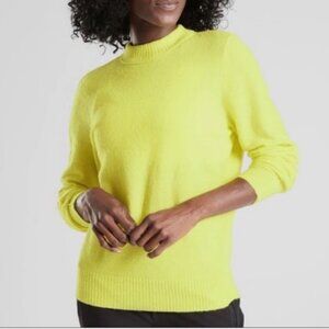 Athleta‎ Transit Crew Wool Sweater Lavish Lime XXS